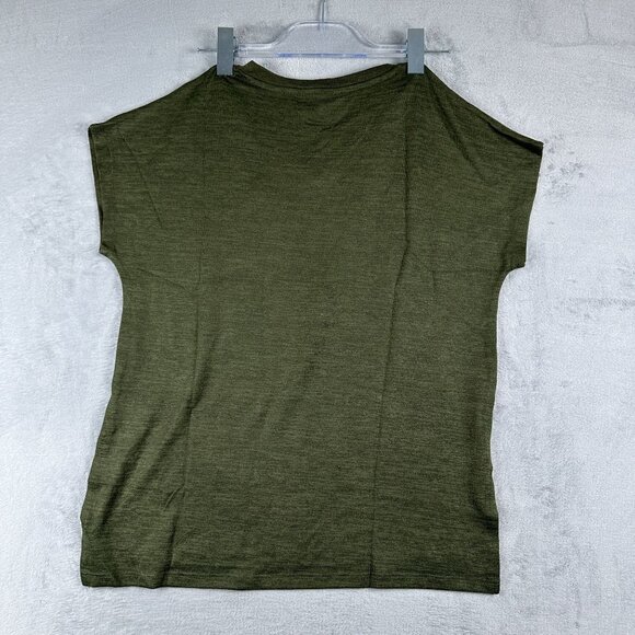 Orvis Knit Shirt Tunic T Shirt Top V Neck High Low Womens Green Size X Small - Picture 5 of 11